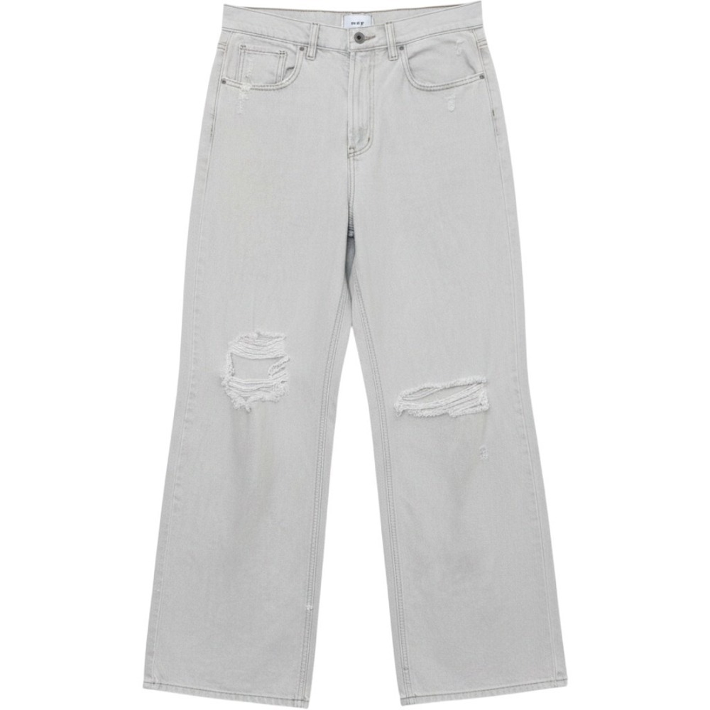 BDG Skater Baggy‎ Jeans Women 28 Light Sand Distressed High Rise Wide Leg Denim